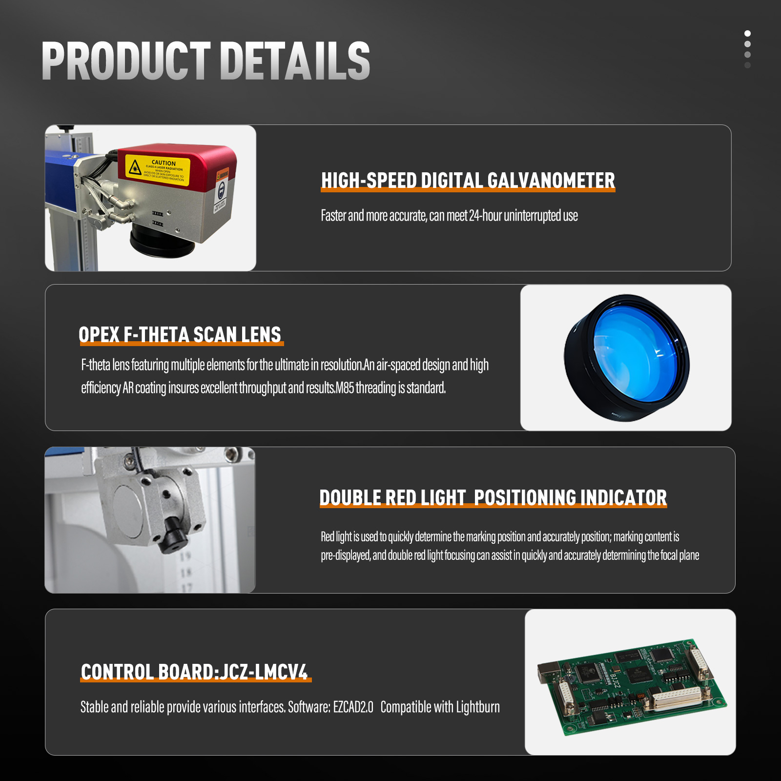 SFX 300W MOPA Desktop Laser Marking Machine Fiber Laser Metal Engraver with 110*110mm Marking Area