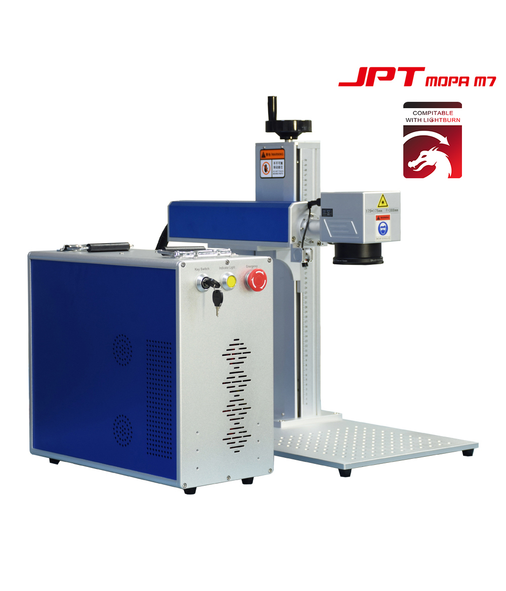 Split 20W/30W/60W/80W/100W YDFLP-M7-MR JPT MOPA M7 Graveur laser à fibre Machine de marquage laser en métal