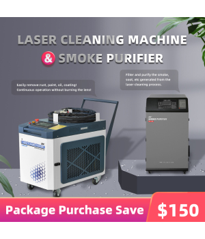 Machine de nettoyage Laser Mobile 1000W/1500W/2000W/3000W, refroidisseur d'eau intégré, nettoyeur Laser à Fiber continue, Stock américain