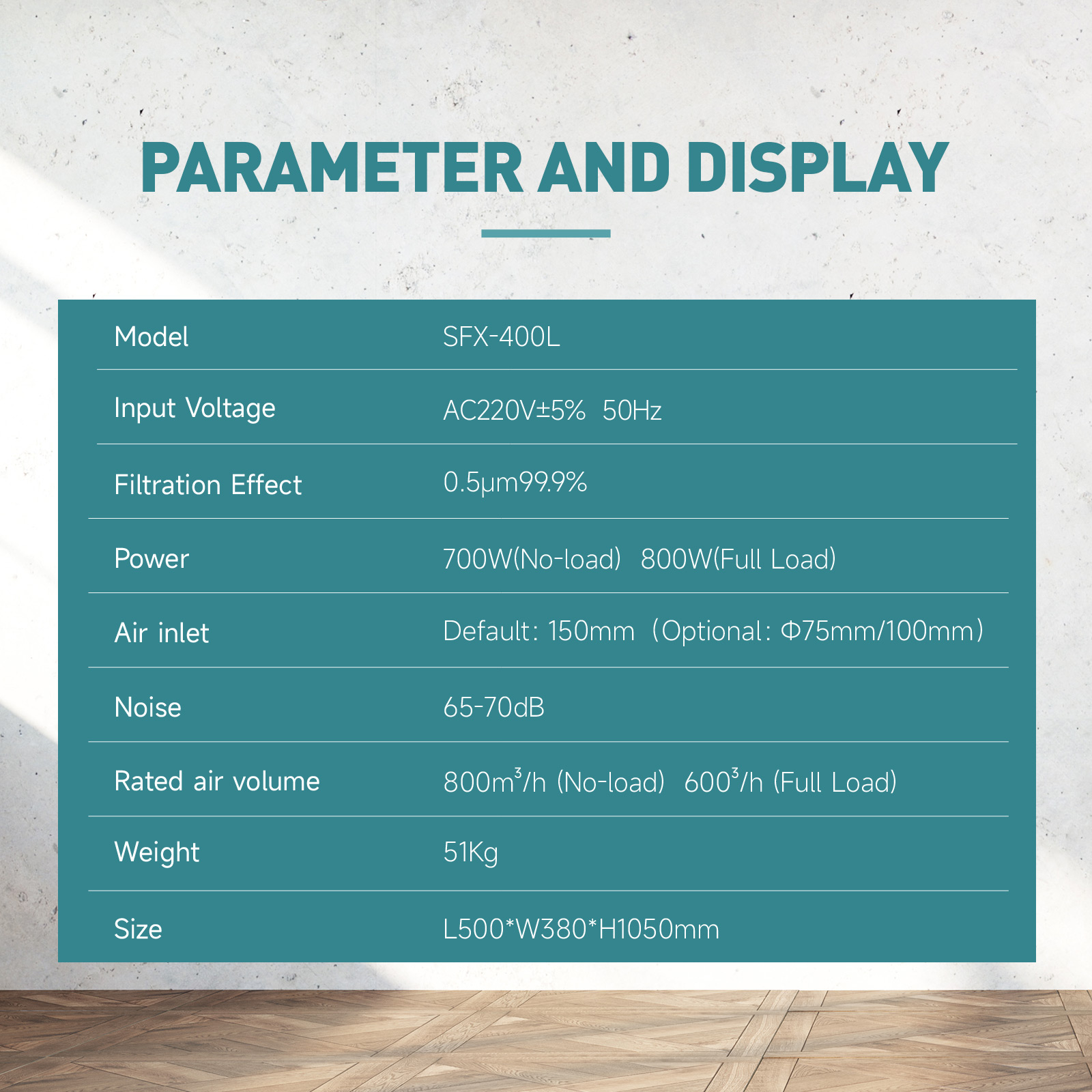 Purificador de humos para máquina de limpieza láser SFX-400L. Extractor de humos para limpieza, soldadura, corte y grabado láser.
