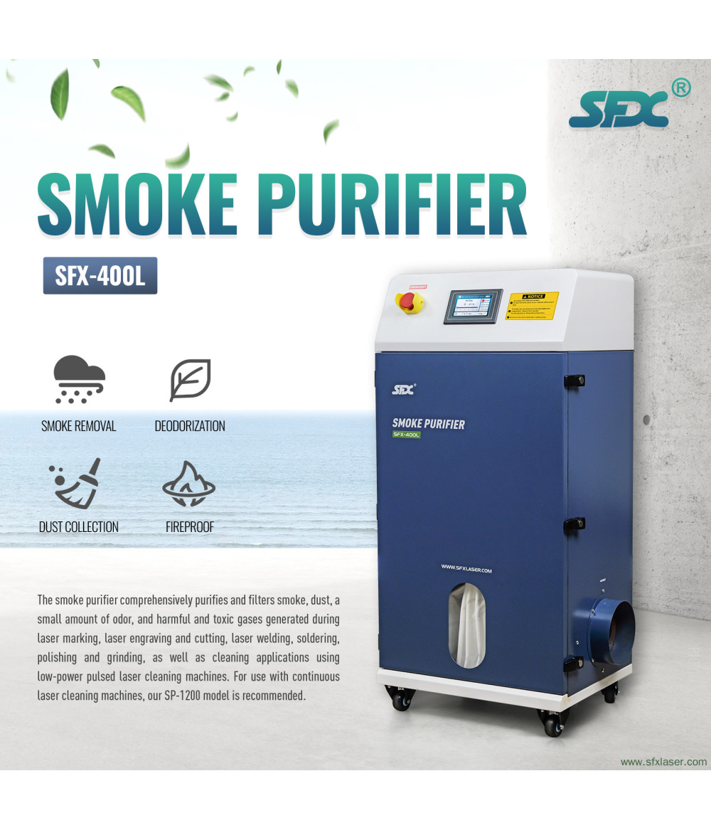 SFX-400L Laser Cleaning Machine Smoke Purifier Fume Extractor Fume Purifier for Laser Cleaning Welding Cutting Engraving SFX-400L Laser Cleaning Machine Smoke Purifier Fume Extractor Fume Purifier for Laser Cleaning Welding Cutting Engraving