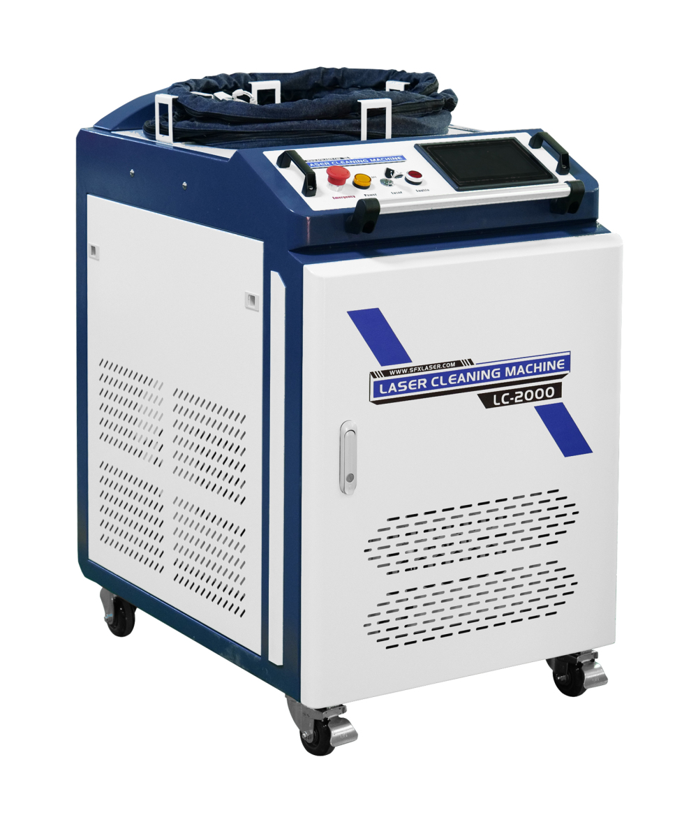 JPT 2000W máquina de limpieza láser de mano continua usada limpiador láser removedor de óxido/aceite/pintura
