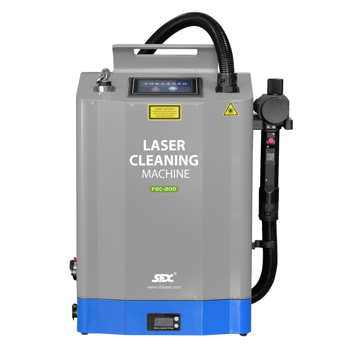 Máquina de limpieza láser de mochila de 200W, limpiador láser de fibra tipo pulso, máquina de eliminación de recubrimiento de óxido de pintura y óxido de Metal