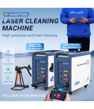 SFX AGC 300W 500W IoT Air Cooled Pulse Laser Cleaning Machine with Intelligent Interconnection and Self Propelled Device
