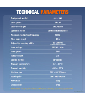 SFX ALC-1500 Luftgekühlte kontinuierliche Laser-Reinigungsmaschine 1500 W Tragbarer Handlaser-Rostentferner