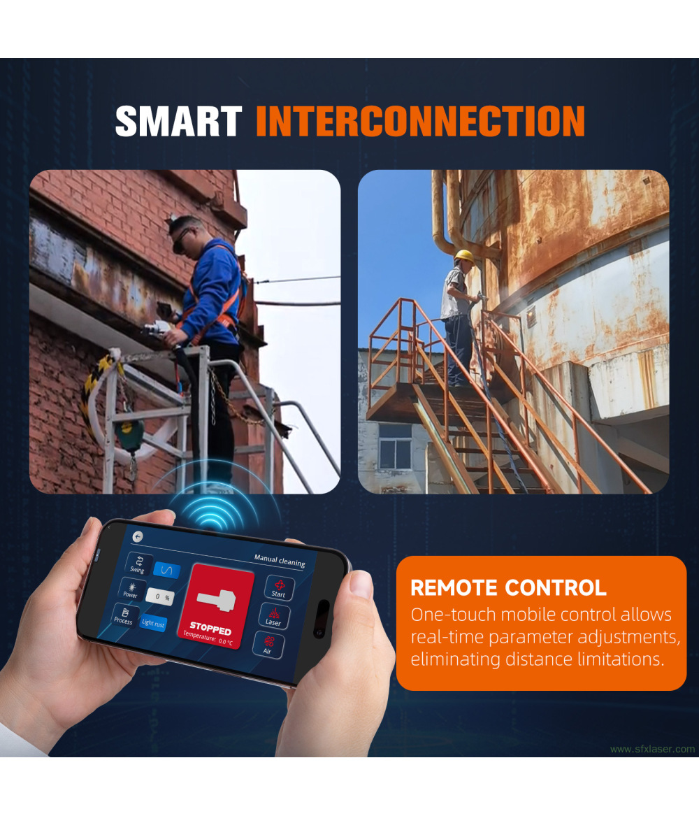 Máquina de limpieza láser continua refrigerada por aire SFX ALC-1500, 1500 W, portátil, de mano, para eliminar óxido Máquina de limpieza láser continua refrigerada por aire SFX ALC-1500, 1500 W, portátil, de mano, para eliminar óxido