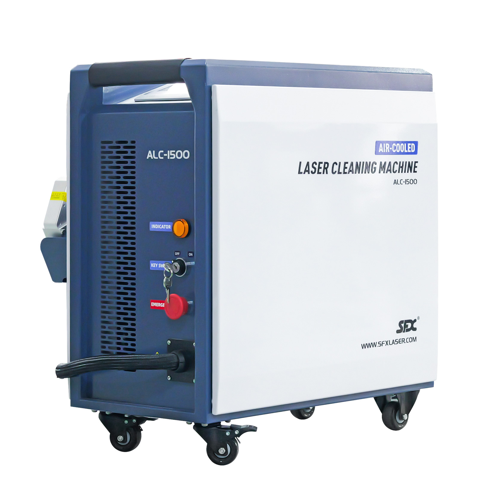 SFX ALC-1500 Luftgekühlte kontinuierliche Laser-Reinigungsmaschine 1500 W Tragbarer Handlaser-Rostentferner