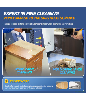 US Stock SFX APC 300W 500W IoT Air Cooled Pulse Laser Cleaner Laser Wood Cleaning Machine with IoT Technology and Self Propelled Device