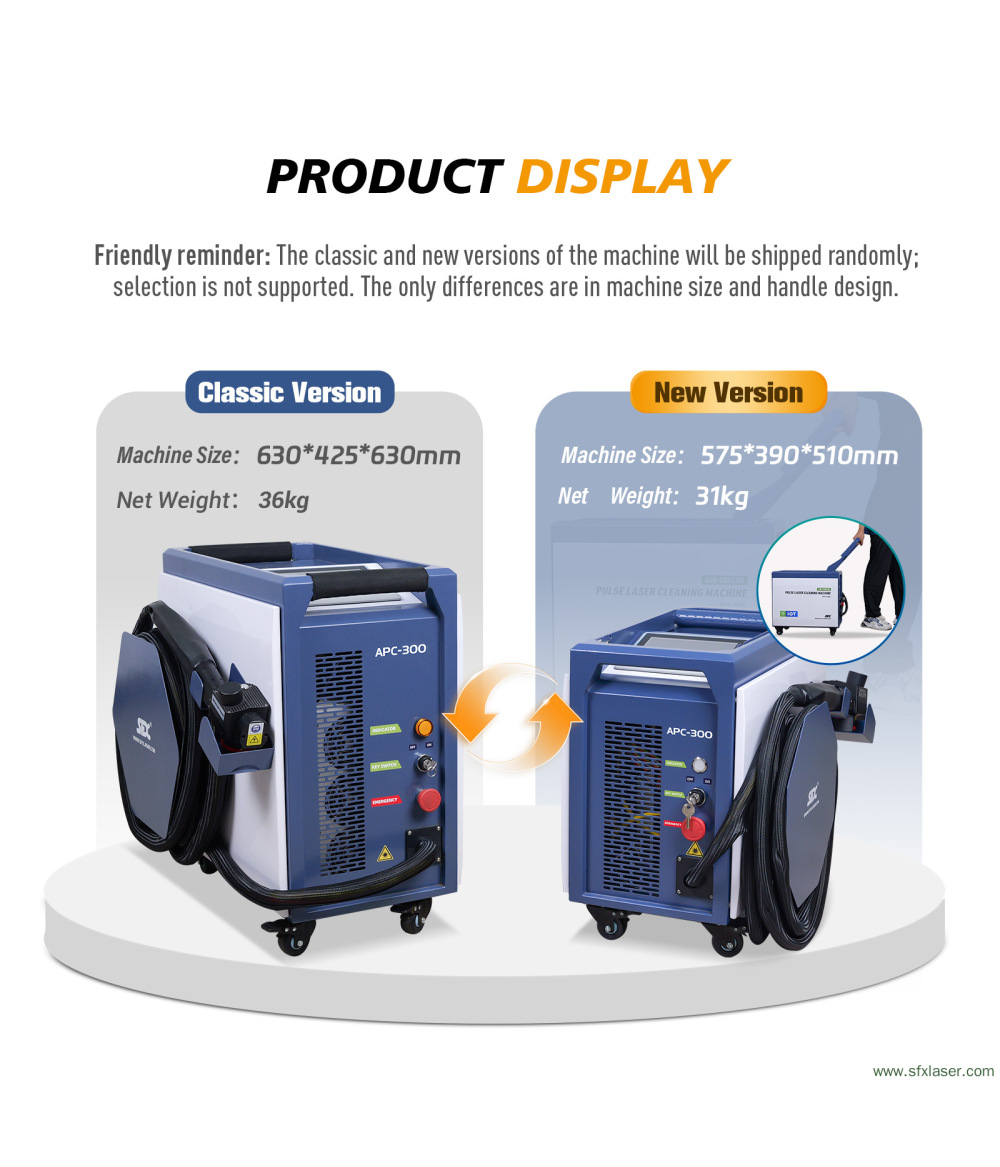 US Stock SFX APC 300W 500W IoT Air Cooled Pulse Laser Cleaner Laser Wood Cleaning Machine with IoT Technology and Self Propelled Device US Stock SFX APC 300W 500W IoT Air Cooled Pulse Laser Cleaner Laser Wood Cleaning Machine with IoT Technology and Self Propelled Device