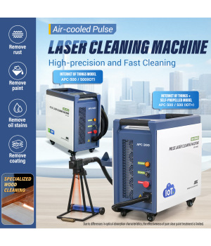 US Stock SFX APC 300W 500W IoT Air Cooled Pulse Laser Cleaner Laser Wood Cleaning Machine with IoT Technology and Self Propelled Device