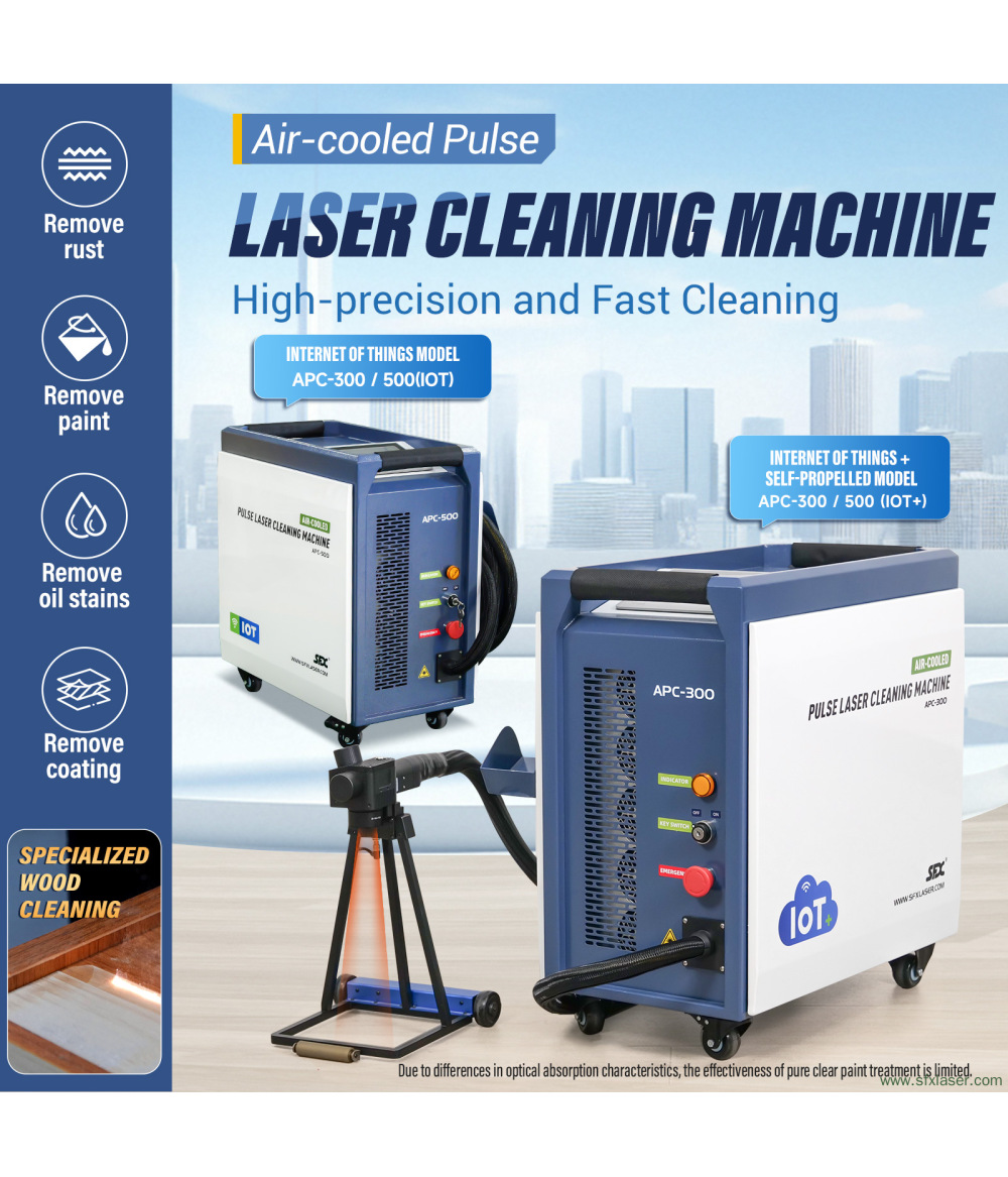 US Stock SFX APC 300W 500W IoT Air Cooled Pulse Laser Cleaner Laser Wood Cleaning Machine with IoT Technology and Self Propelled Device US Stock SFX APC 300W 500W IoT Air Cooled Pulse Laser Cleaner Laser Wood Cleaning Machine with IoT Technology and Self Propelled Device