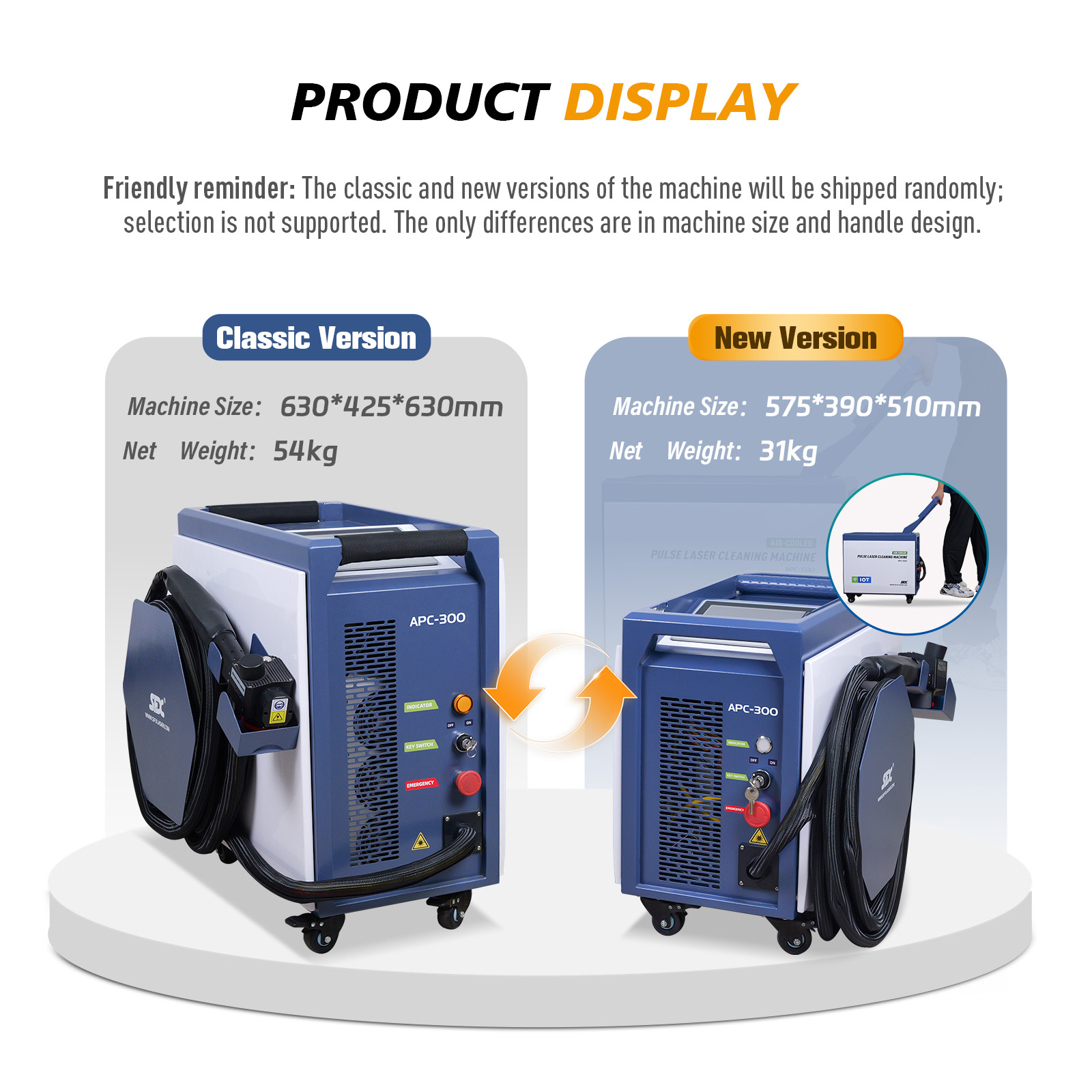 SFX APC 300W 500W IoT Air Cooled Laser Cleaner Laser Wood Cleaning