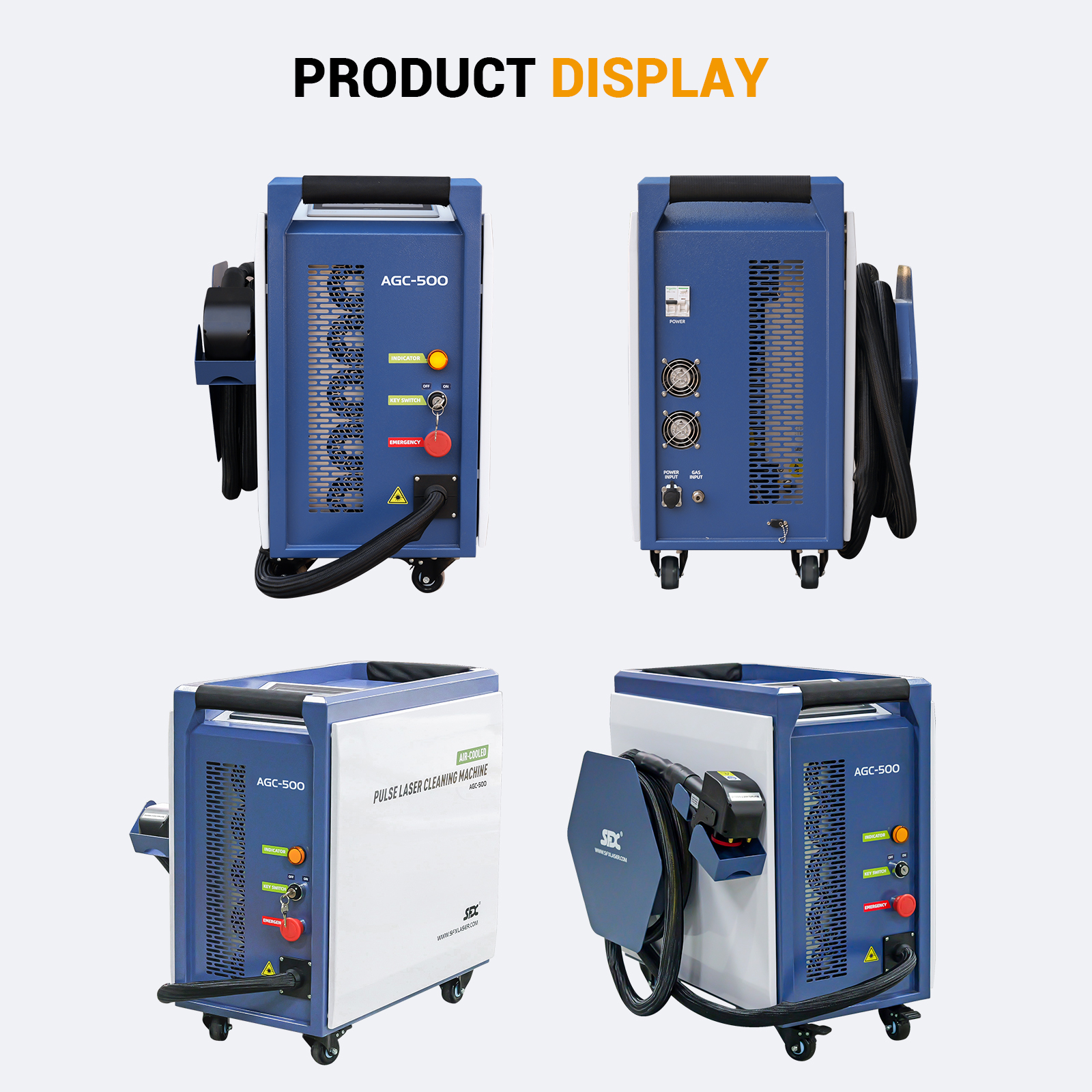 Máquina de limpieza láser de pulso de 300 W de segunda mano en EE. UU. Máquina para eliminar manchas de óxido, pintura y aceite.