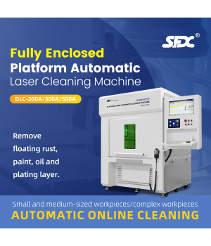 SFX 200W 300W 500W Vollständig geschlossene automatische Laserreinigungsmaschine mit Plattform