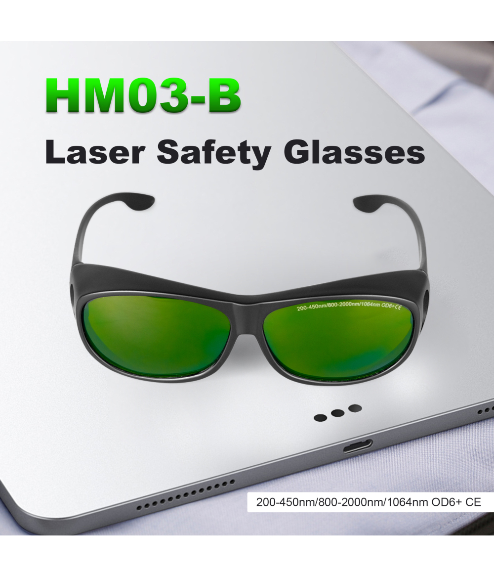 Stock de EE. UU. HM03-B OD6+ Gafas de seguridad láser para limpiador láser y máquina soldadora láser