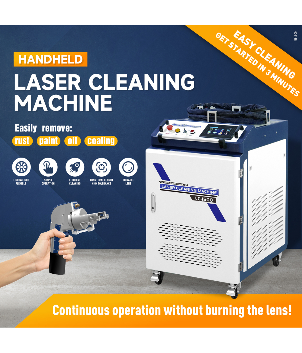  US Stock 1500Watt MAX Laser Rust Removal Machine 220V Handheld  Fiber Laser Cleaner Cleaning Machine Integrated Water-Cooler Chassis for  Rust Paint Oil Coating Removal : Tools & Home Improvement