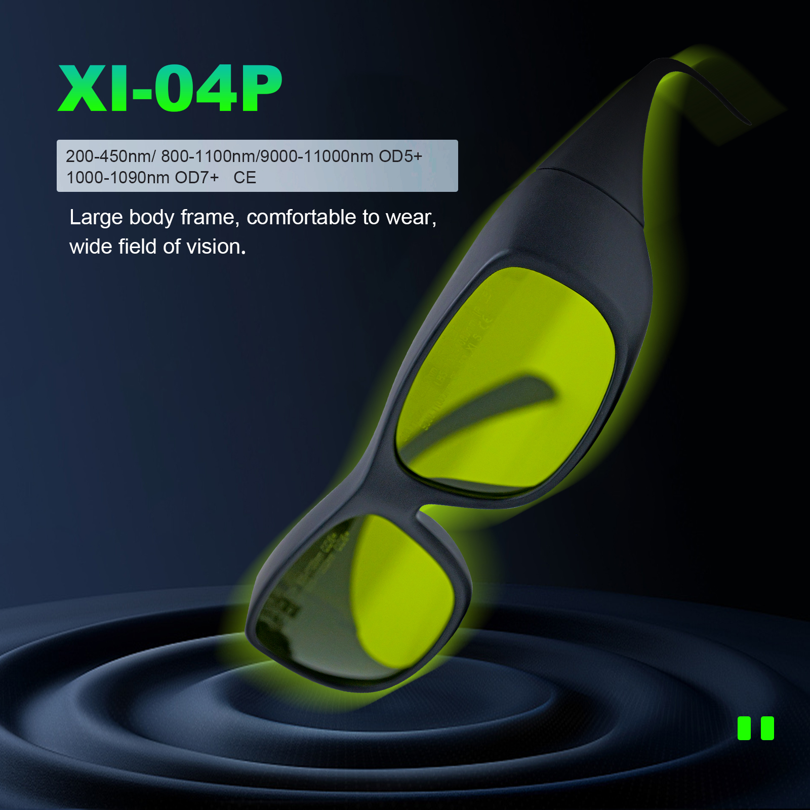 XI-04P Gafas protectoras para limpiador láser y máquina soldadora láser