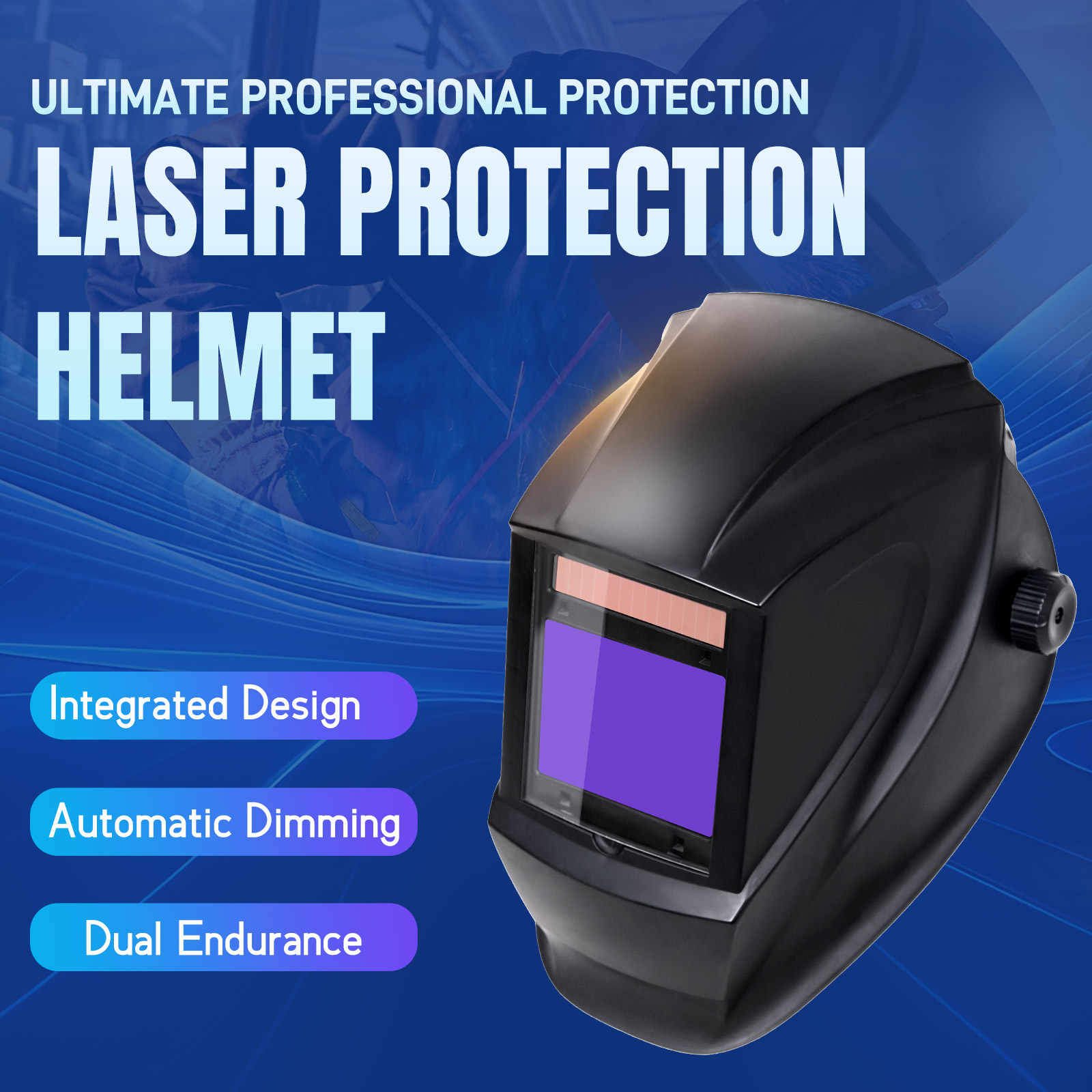 Casco de protección láser OD8+ 900-1100nm para máquina de limpieza láser, máquina de soldadura láser, casco de soldadura láser