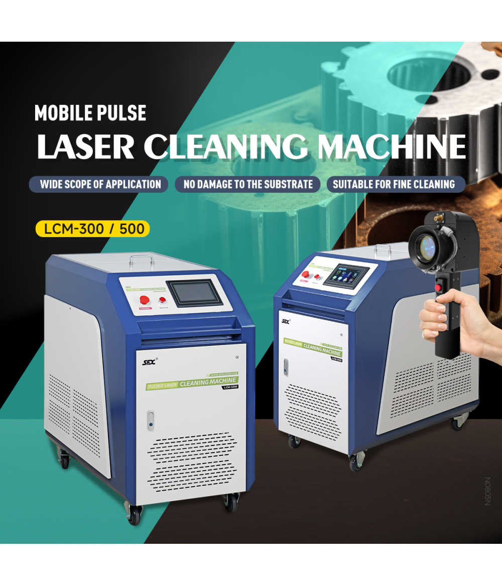 Industrial Pulse Fiber Laser Cleaning Machine Laser Rust Removal Machine  For Sale