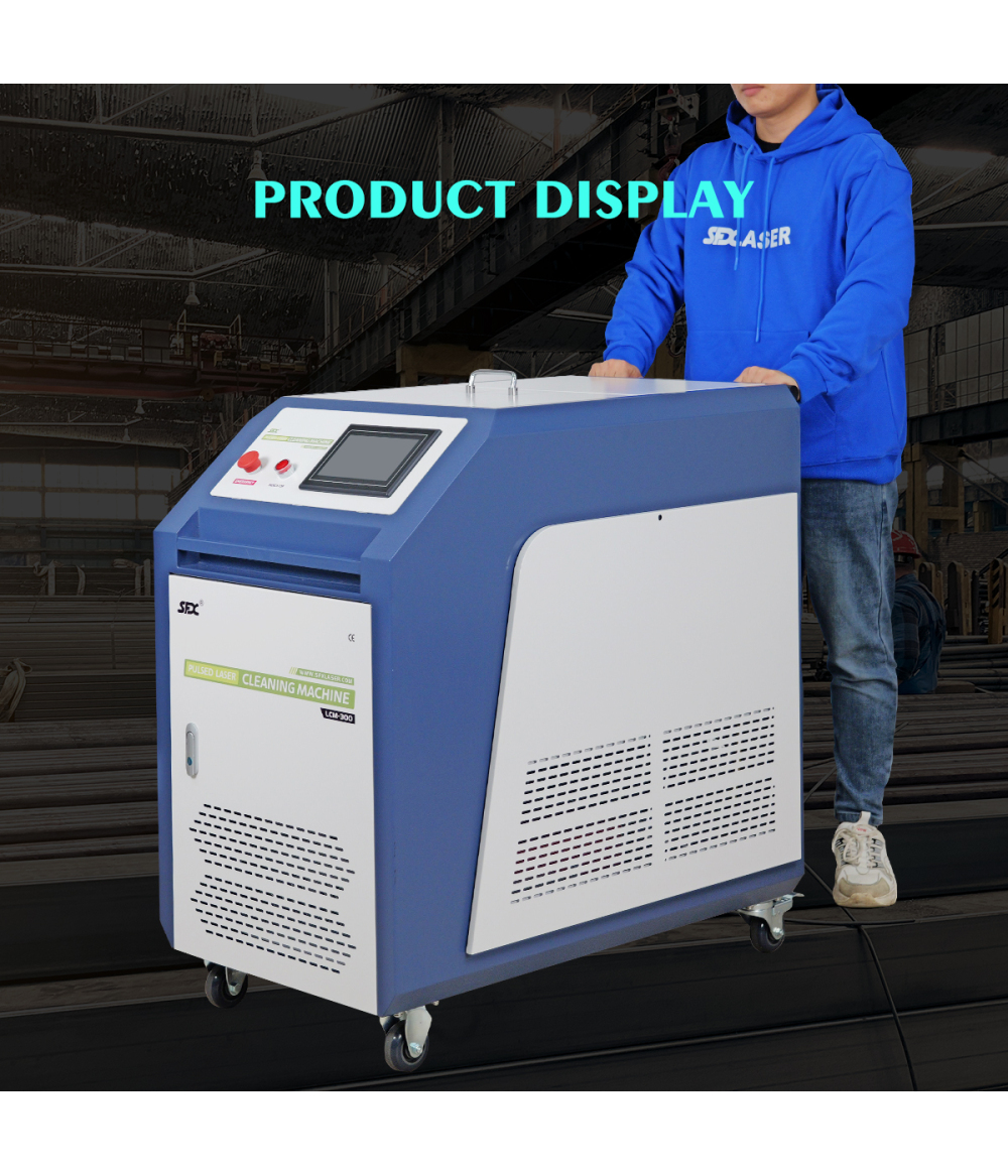 Pulse laser cleaning machine to remove paint from wood 