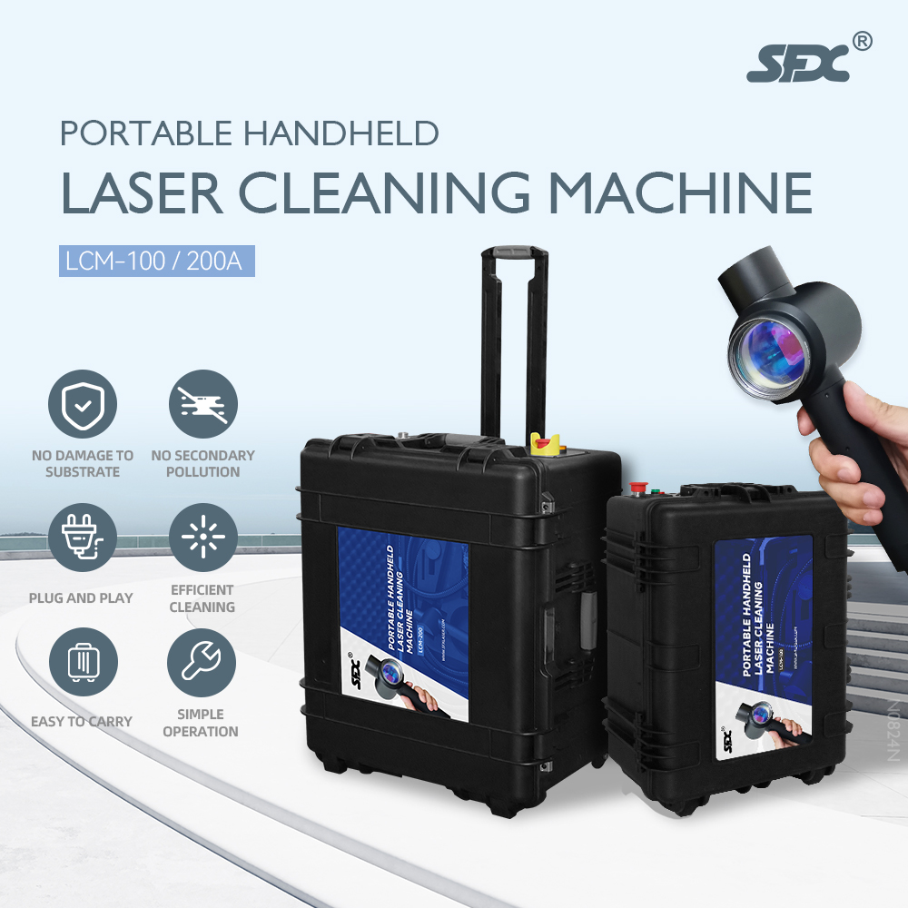 DMK 200W Portable Laser Cleaning Machine Pulse Laser Rust Remover Metal  Rust Removal Oxide Painting Coating Removal