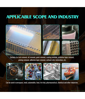 500W 1000W Pulslaser-Reinigungsmaschine Laser-Metall-Rost-Öl-Farbbeschichtungsentfernung für die Luft- und Raumfahrt-Automobilherstellung