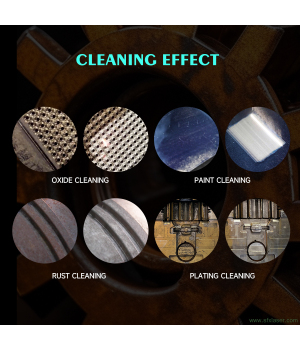 500W 1000W Pulslaser-Reinigungsmaschine Laser-Metall-Rost-Öl-Farbbeschichtungsentfernung für die Luft- und Raumfahrt-Automobilherstellung