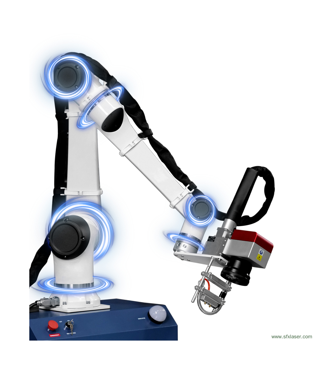 SFX 500W Robotic Laser Cleaning Machine Precision 6-Axis Automated Rust Paint Oxide Layer Laser Cleaning Solution SFX 500W Robotic Laser Cleaning Machine Precision 6-Axis Automated Rust Paint Oxide Layer Laser Cleaning Solution