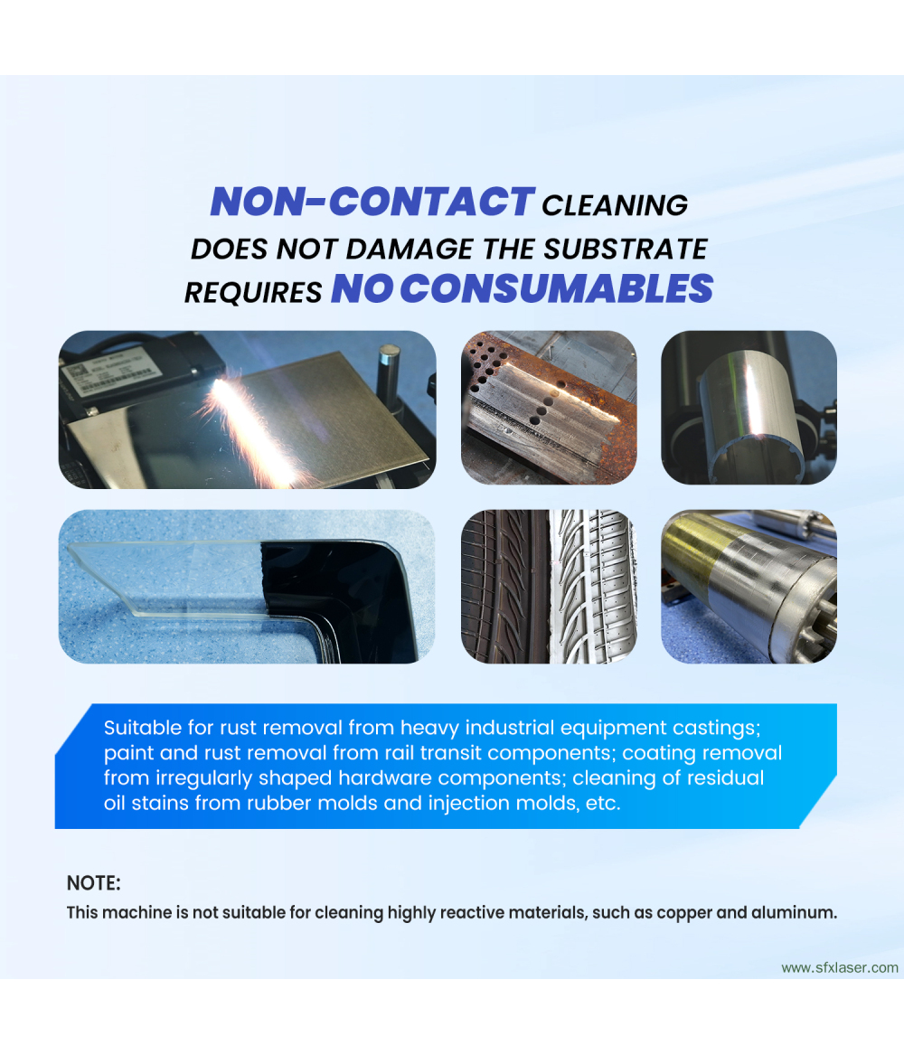 SFX 500W Robotic Laser Cleaning Machine Precision 6-Axis Automated Rust Paint Oxide Layer Laser Cleaning Solution SFX 500W Robotic Laser Cleaning Machine Precision 6-Axis Automated Rust Paint Oxide Layer Laser Cleaning Solution