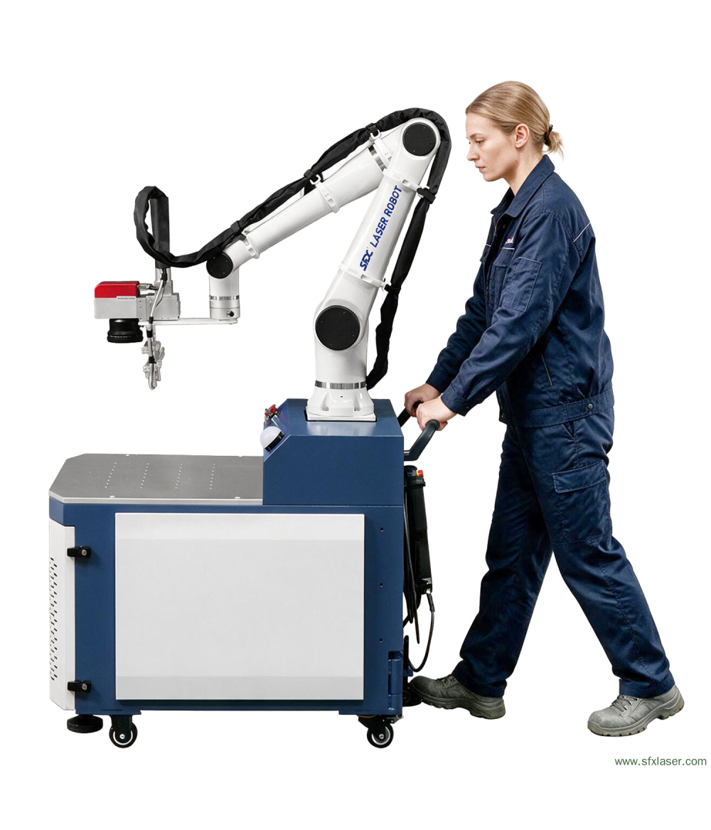 SFX 500W Robotic Laser Cleaning Machine Precision 6-Axis Automated Rust Paint Oxide Layer Laser Cleaning Solution SFX 500W Robotic Laser Cleaning Machine Precision 6-Axis Automated Rust Paint Oxide Layer Laser Cleaning Solution