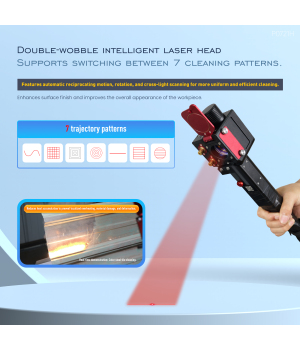 2000W 3000W Doppel Wobble Laser Reinigung Maschine Handheld Laser Rost Entfernung Maschine
