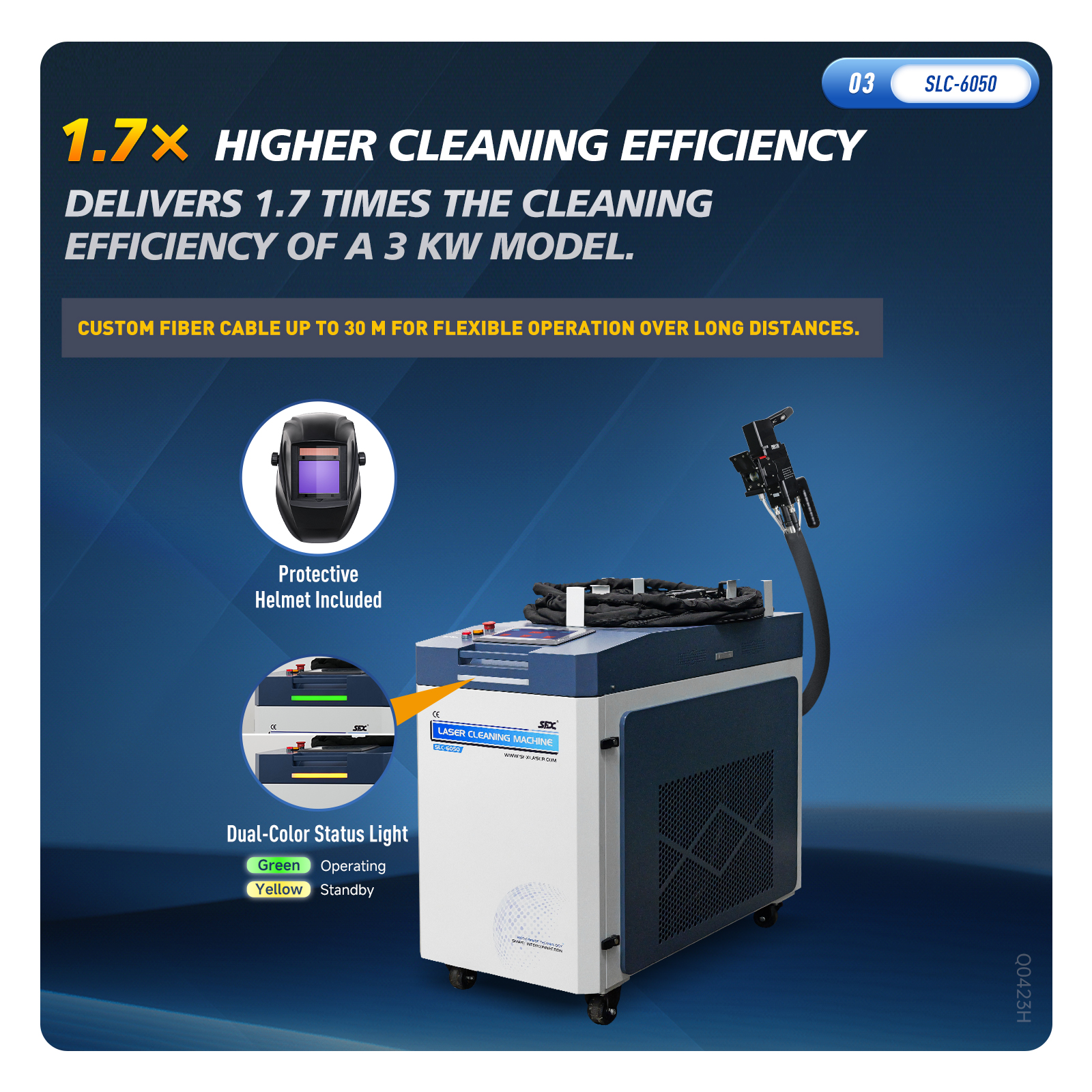 US Stock SLC 1500W 2000W 3000W 6000W Handheld Laser Rust Remover Efficient Continuous Laser Cleaning Machine