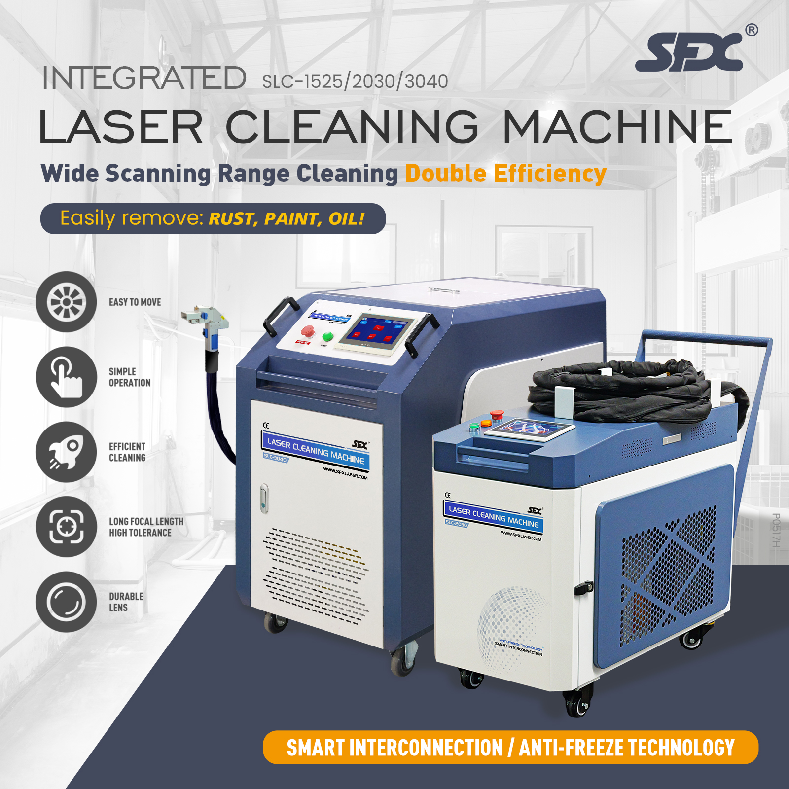 1500W 2000W 3000W SmartLink Handheld Laser Rostentferner Effiziente kontinuierliche Laser-Reinigungsmaschine