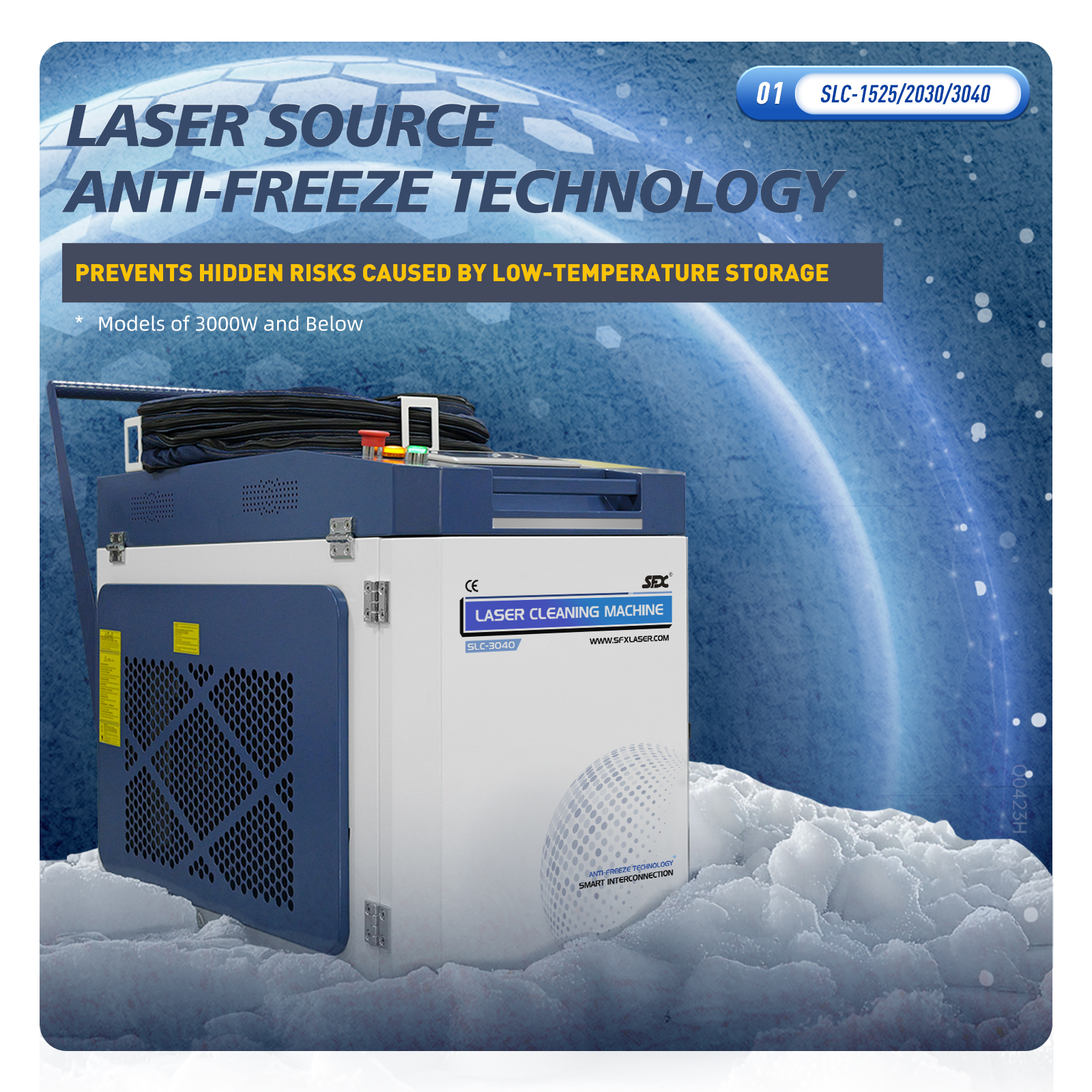 US Stock SLC 1500W 2000W 3000W 6000W Handheld Laser Rust Remover Efficient Continuous Laser Cleaning Machine