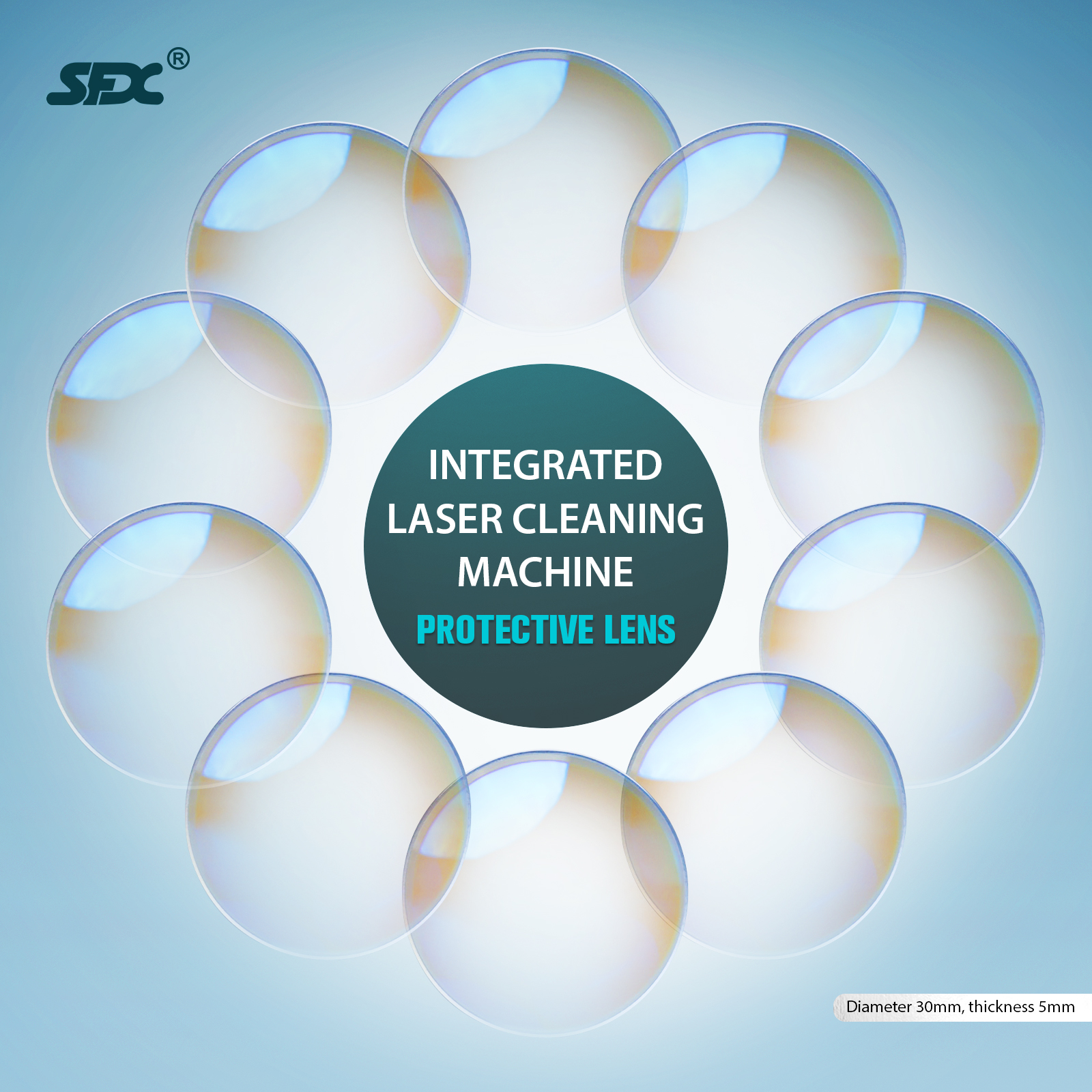SFX SLC Series Continuous Laser Cleaning Machine Protective Lens