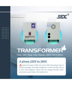 10KW Transformer 3-phase 220V to 380V for Laser Cleaning Machine Laser Welding Machine