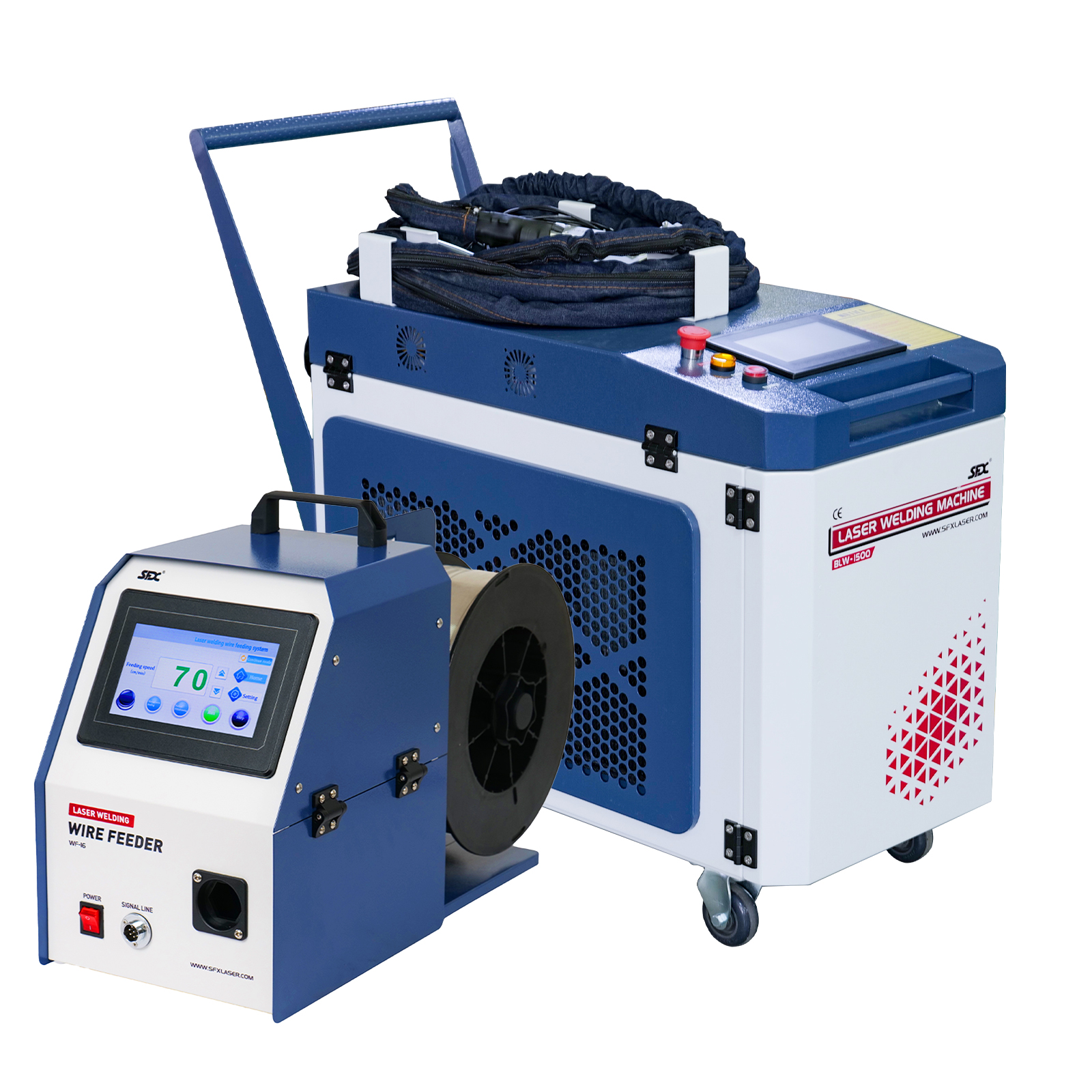 2 in 1 1500W 2000W 3000W Mobiles Laserschweißgerät mit Schweißnahtreinigungsfunktion Handheld-Metall-Laserschweißgerät