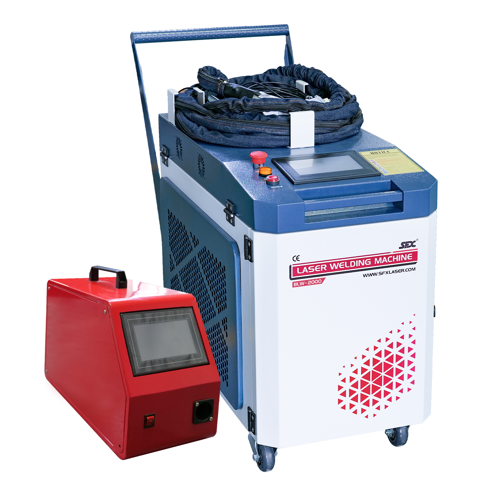 US-Lager 2000W Handheld-Laserschweißgerät 2 in 1 Laserschweißgerät mit Schweißnahtreinigungsfunktion