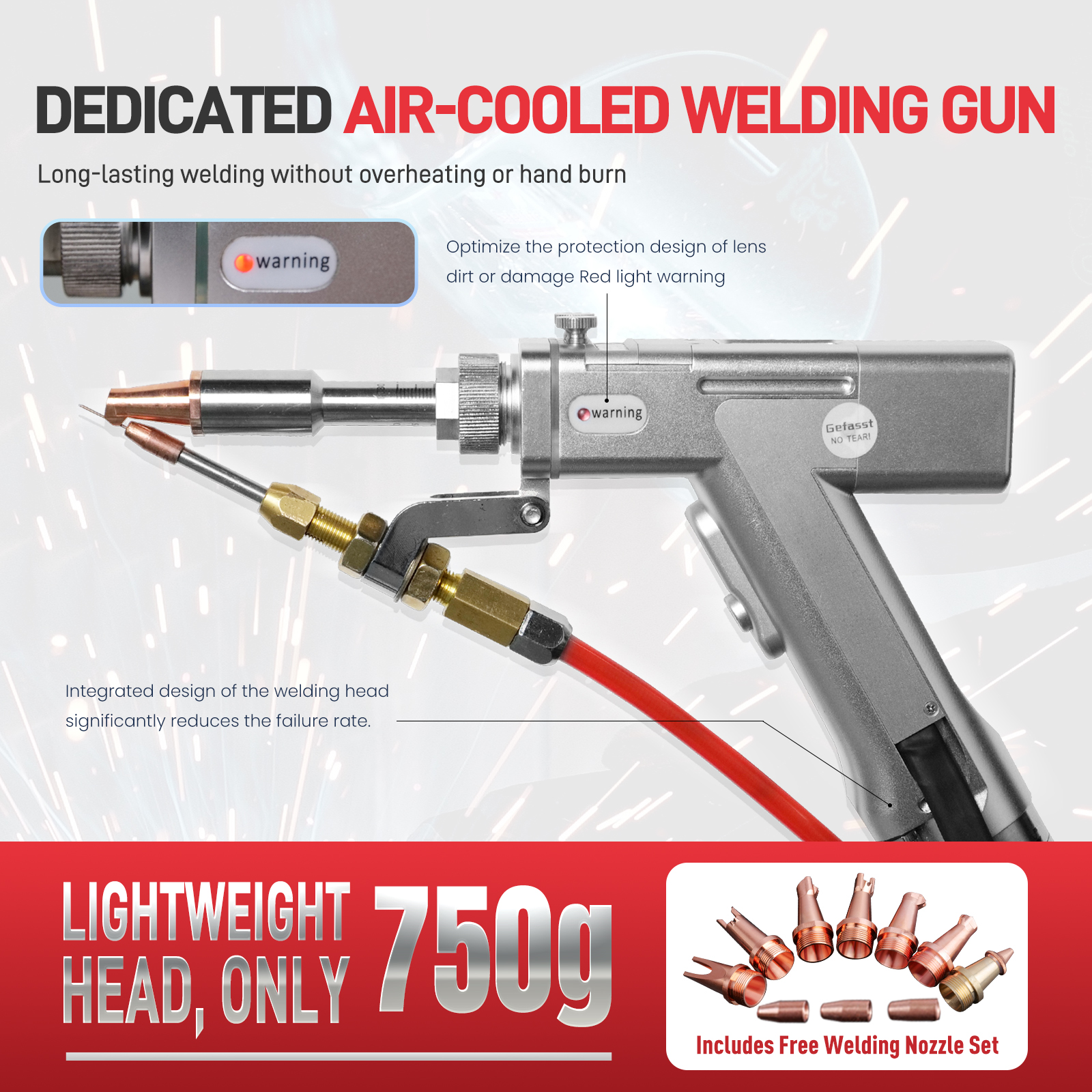 Machine de soudage laser refroidie par air intégrée SFX 1400 W ALW-1400 Soudeuse laser portative pour métaux