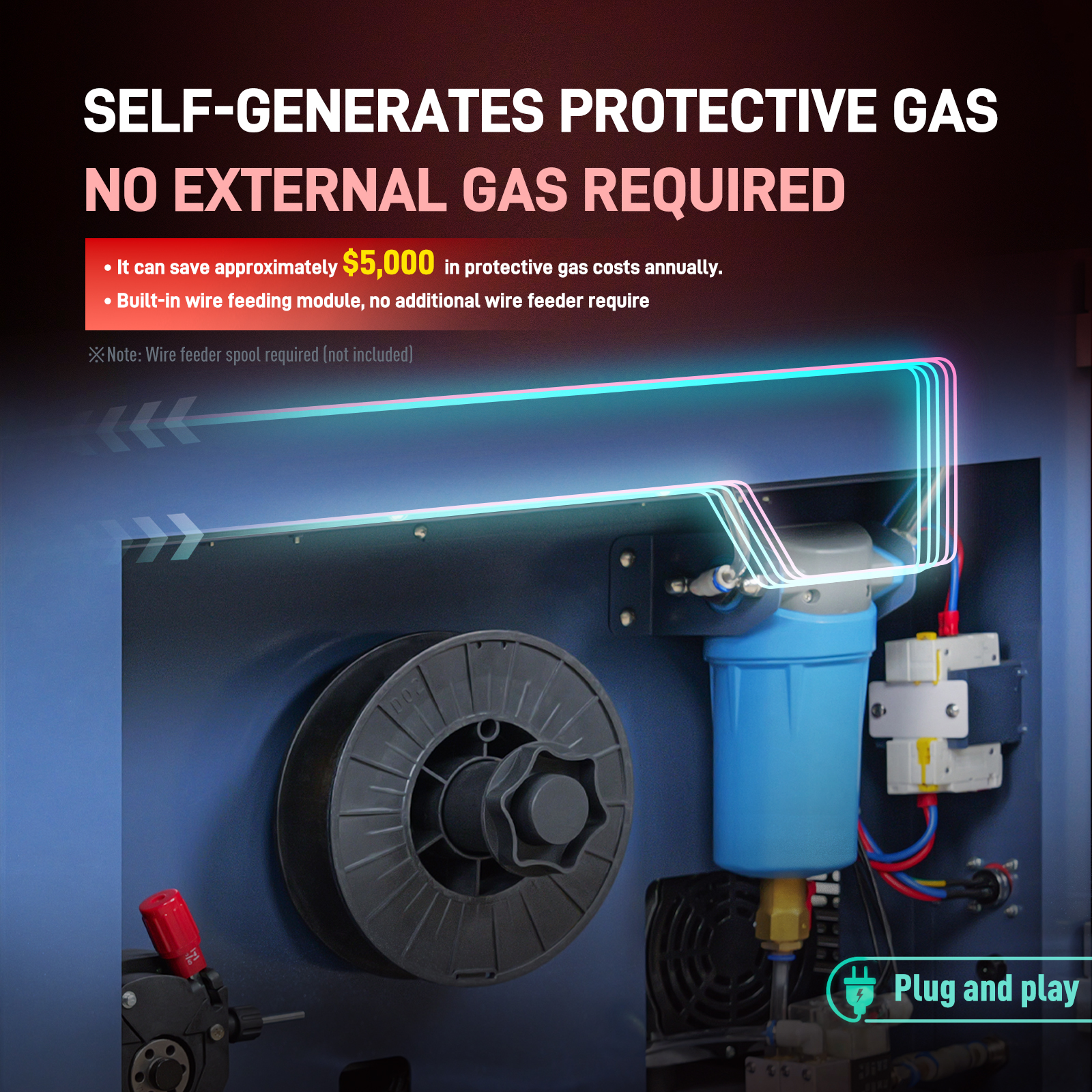 Machine de soudage laser refroidie par air intégrée SFX 1400 W ALW-1400 Soudeuse laser portative pour métaux