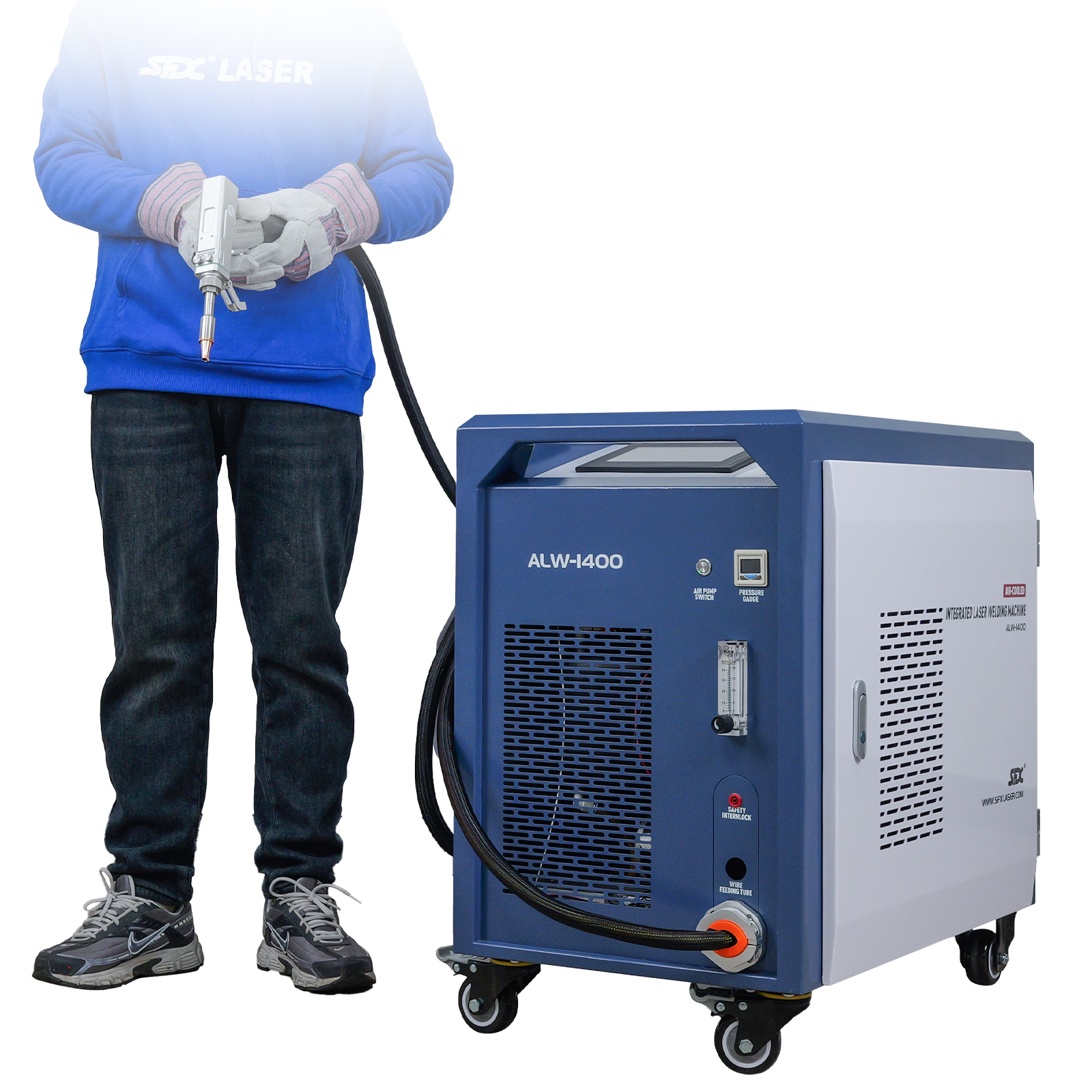 SFX 1400W Integrated Air-cooled Laser Welding Machine ALW-1400 Handheld Metal Laser Welder