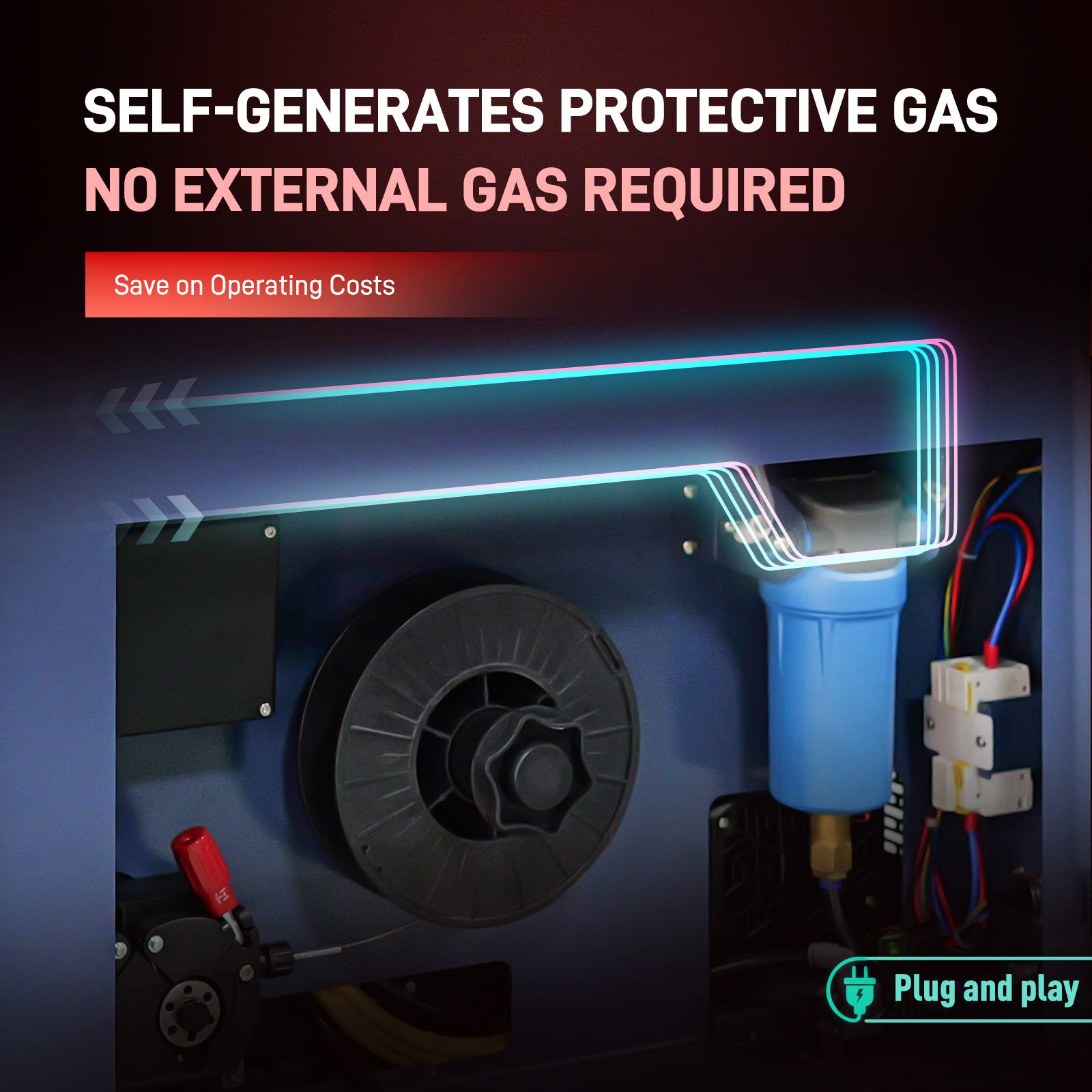 SFX 1400W Integrierte luftgekühlte Laserschweißmaschine ALW-1400 Handheld-Metall-Laserschweißgerät