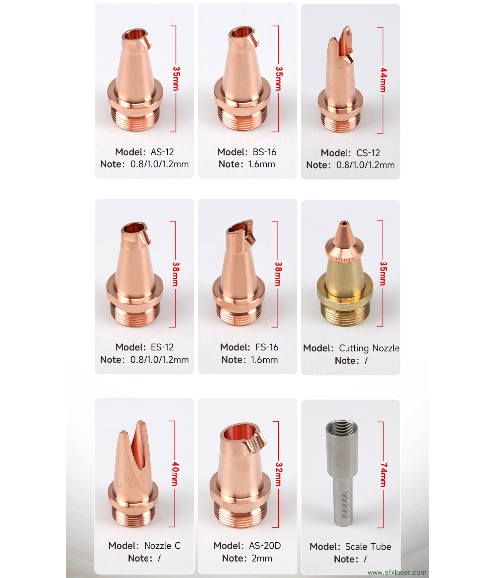 Machine de soudage laser portable refroidie par air SFX avec buse en cuivre Machine de soudage laser portable refroidie par air SFX avec buse en cuivre