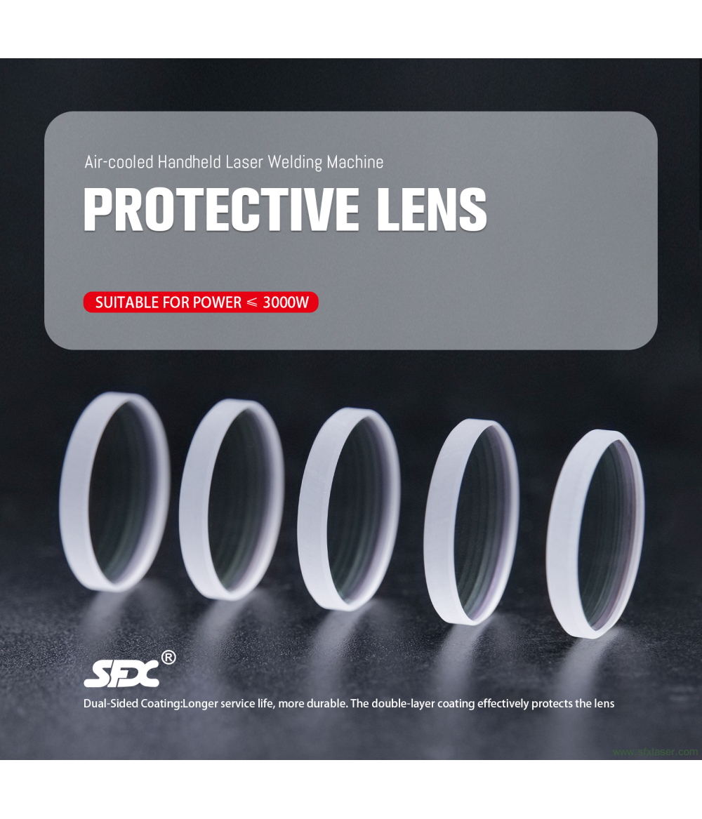 Lente protectora para máquina de soldadura láser portátil refrigerada por aire SFX Lente protectora para máquina de soldadura láser portátil refrigerada por aire SFX