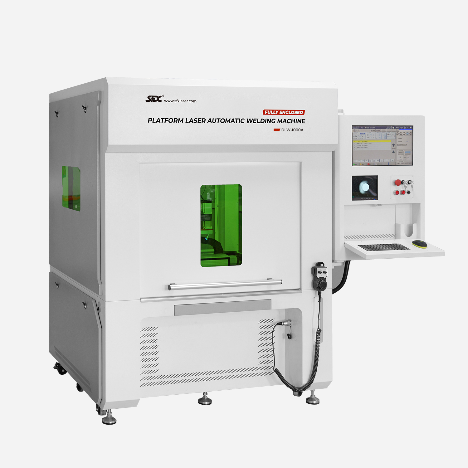 Soldadora láser automática de plataforma completamente cerrada, soldador láser de Metal inteligente, 1000W, 1500W, 2000W, 3000W