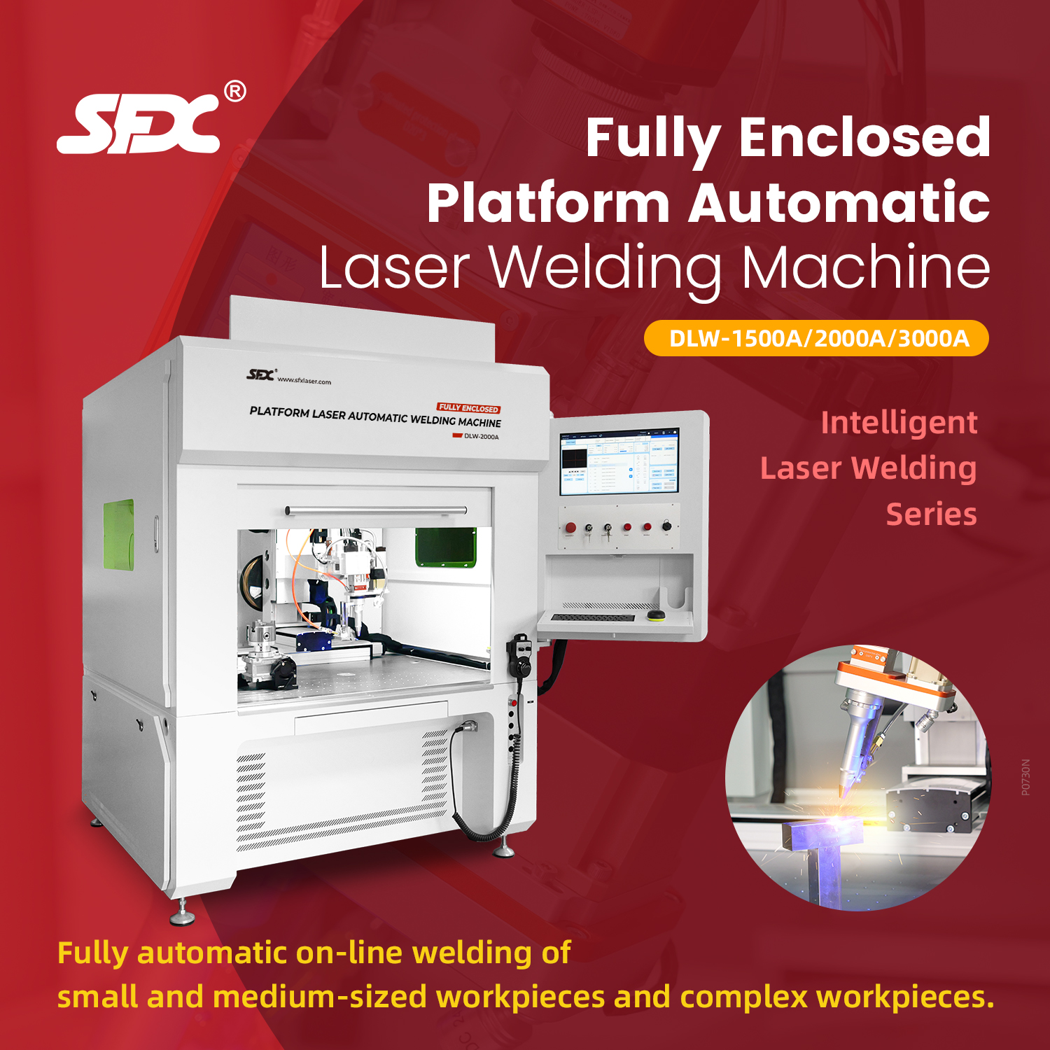 1500W 2000W 3000W Vollständig geschlossene Plattform Automatische Laserschweißmaschine Intelligenter Metall-Laserschweißer