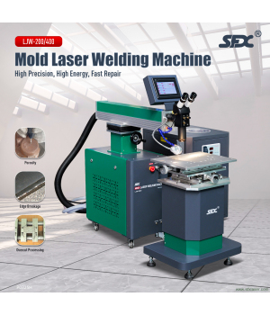 Máquina de soldadura láser SFX de 200 W y 400 W para reparación de moldes y restauración de moldes de precisión. Máquina de soldadura láser SFX de 200 W y 400 W para reparación de moldes y restauración de moldes de precisión.