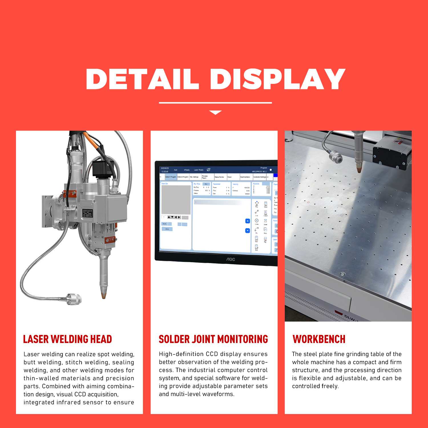 1500W 2000W 3000W Platform Automatic Laser Welding Machine Thin Metal Plate Laser Welder