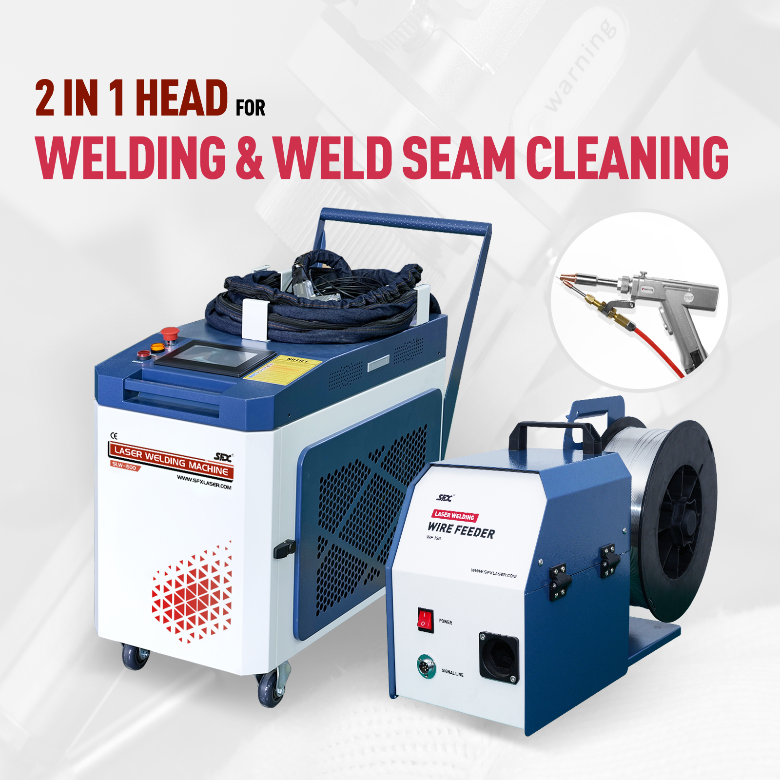 US Stock SFX SLW 1500W 2000W 3000W 2-in-1 Handheld Laser Welding Machine