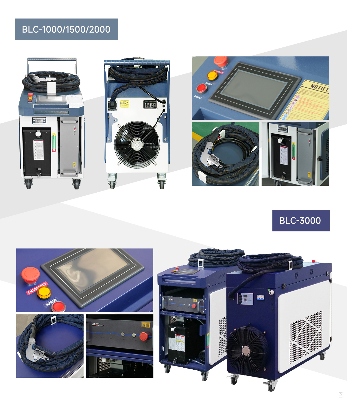 1000W/1500W/2000W/3000W Mobile Laser Cleaning Machine